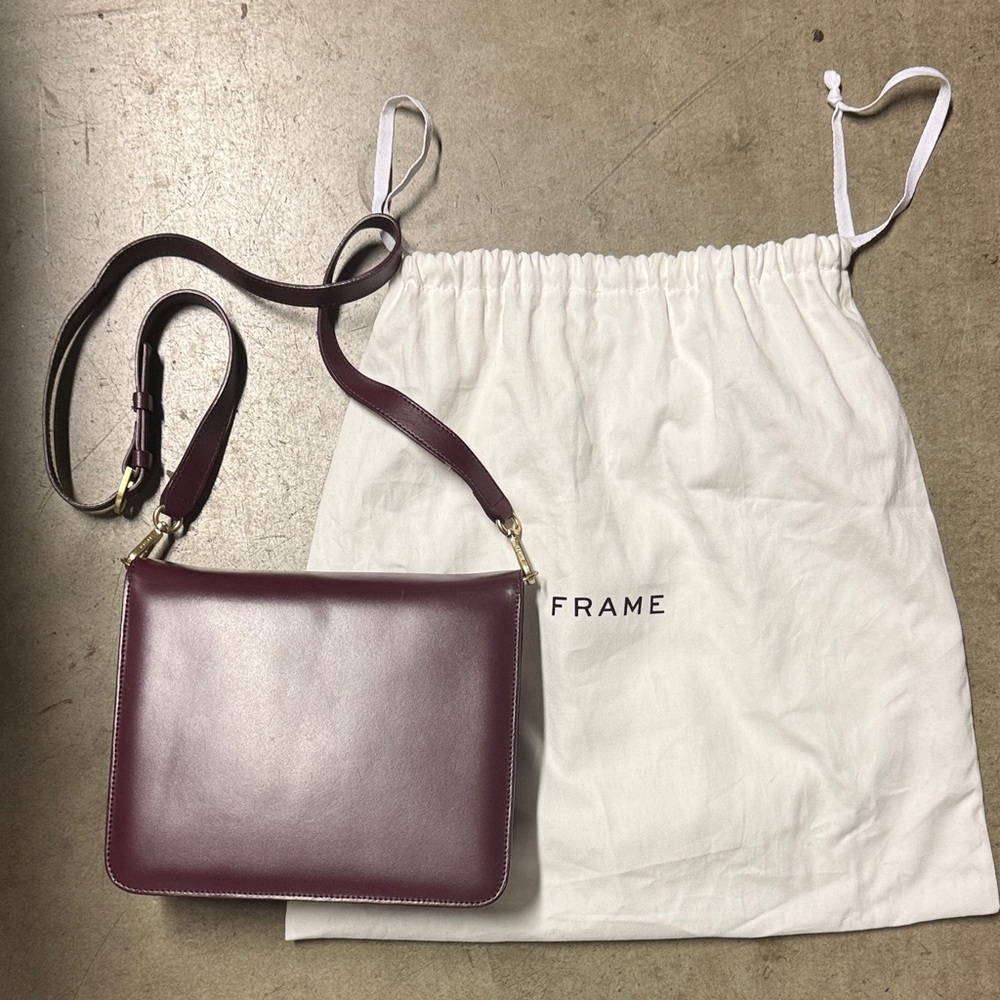 Frame Burgundy/ Purple Leather Crossbody Bag - Picture 5 of 5